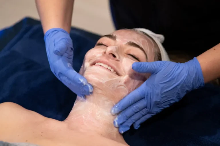 a woman smilling during a circadia oxygen procedure.