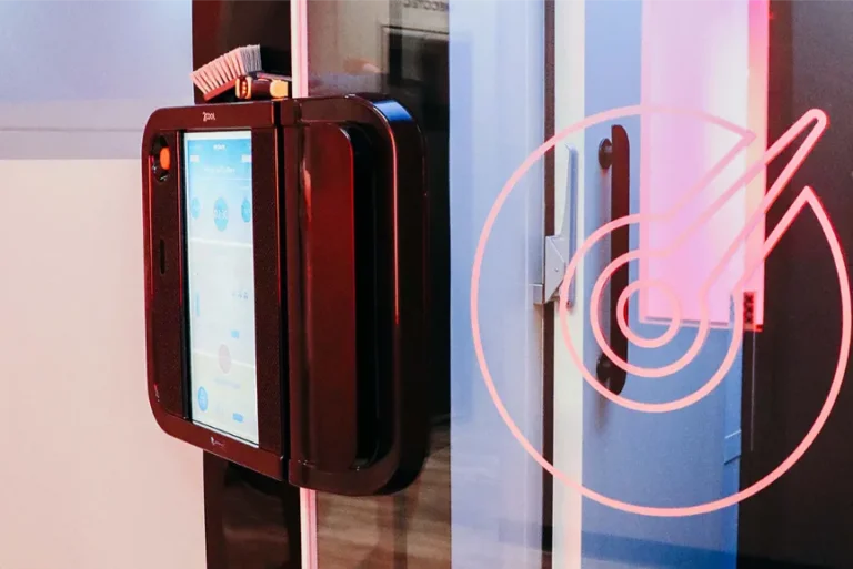 a closer look at a the controls of a chamber for cryotherapy.